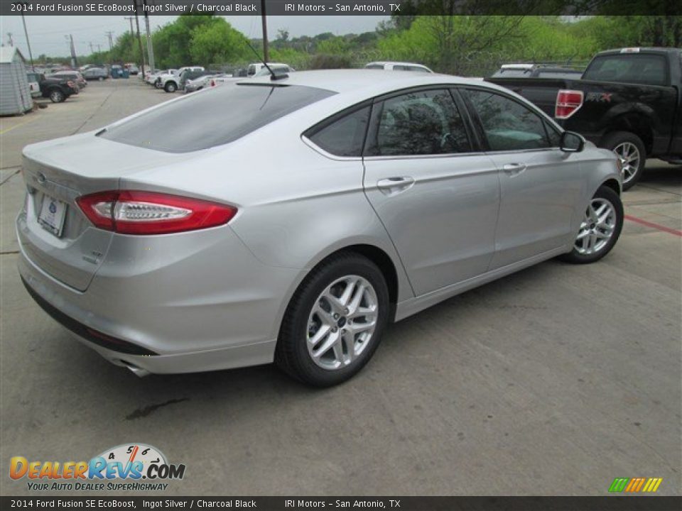 2014 Ford Fusion SE EcoBoost Ingot Silver / Charcoal Black Photo #5