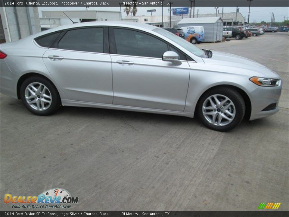 2014 Ford Fusion SE EcoBoost Ingot Silver / Charcoal Black Photo #6