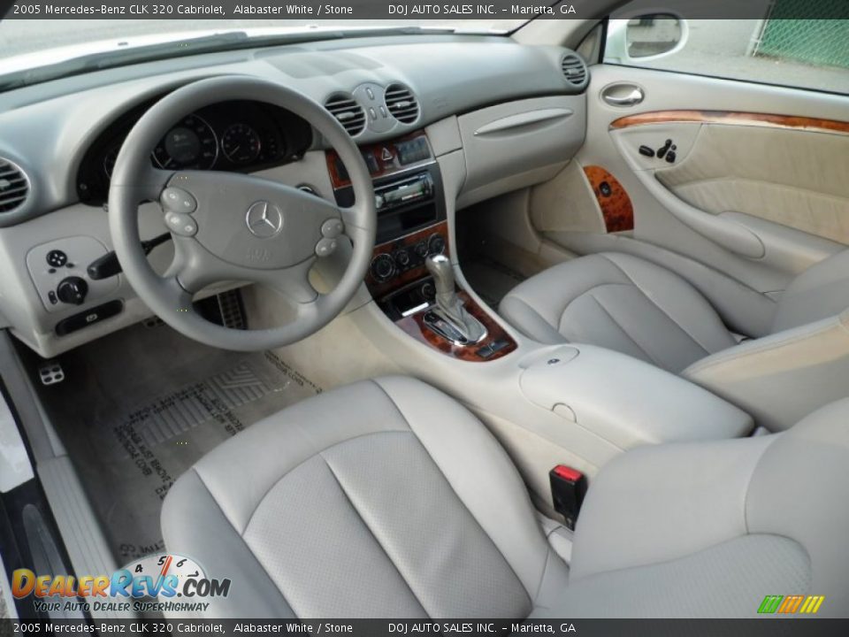 2005 Mercedes-Benz CLK 320 Cabriolet Alabaster White / Stone Photo #16