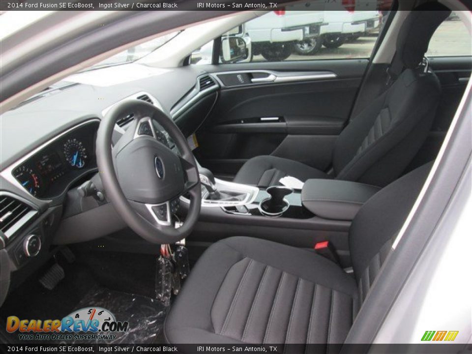 2014 Ford Fusion SE EcoBoost Ingot Silver / Charcoal Black Photo #7