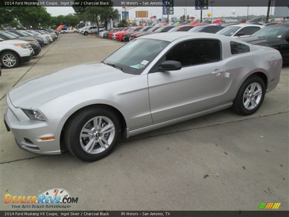 2014 Ford Mustang V6 Coupe Ingot Silver / Charcoal Black Photo #1