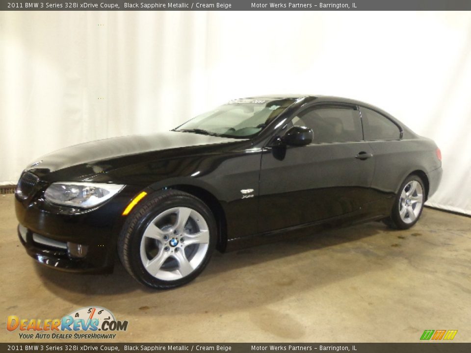 2011 BMW 3 Series 328i xDrive Coupe Black Sapphire Metallic / Cream Beige Photo #5