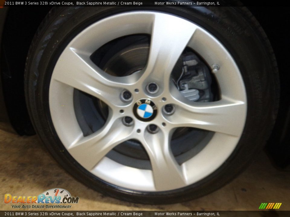 2011 BMW 3 Series 328i xDrive Coupe Black Sapphire Metallic / Cream Beige Photo #8