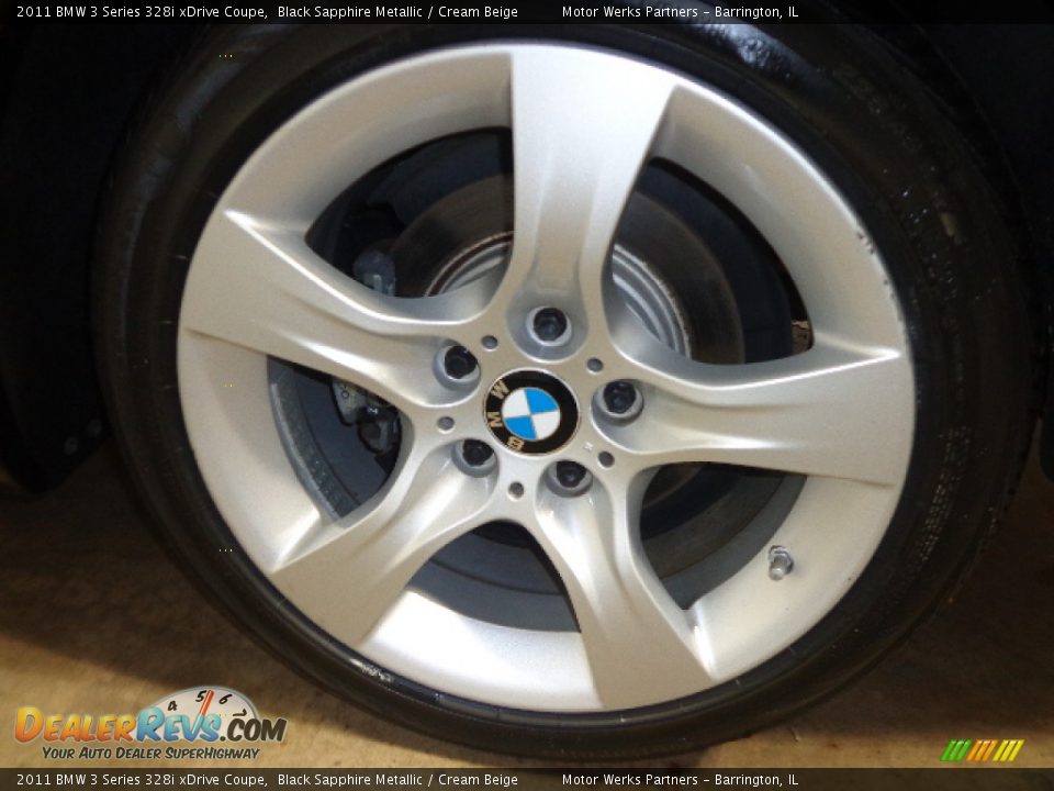 2011 BMW 3 Series 328i xDrive Coupe Black Sapphire Metallic / Cream Beige Photo #9