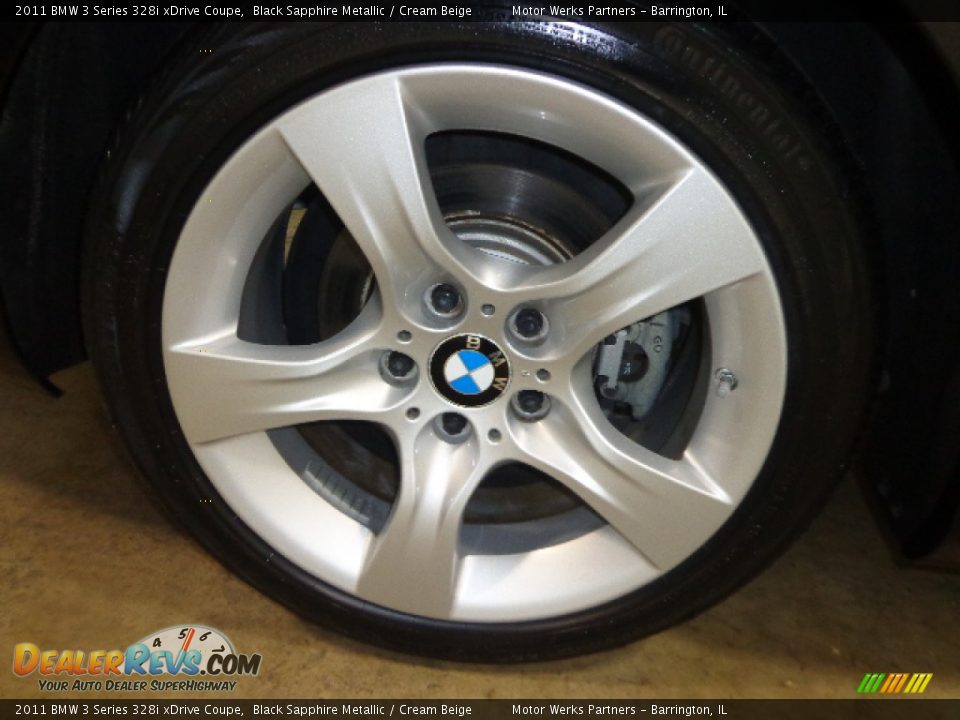 2011 BMW 3 Series 328i xDrive Coupe Black Sapphire Metallic / Cream Beige Photo #10
