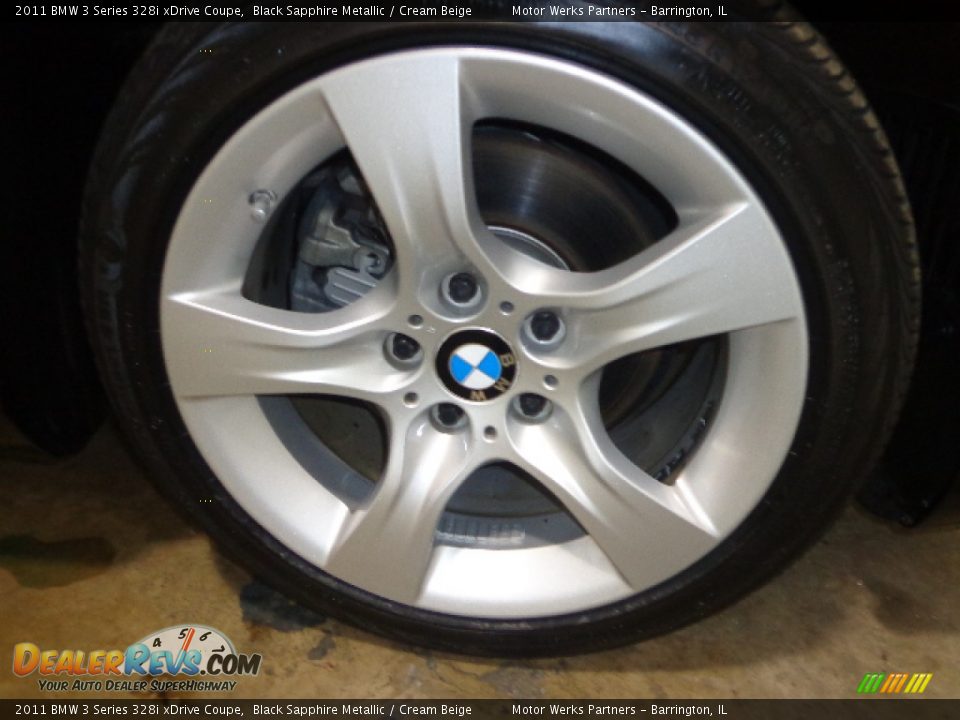 2011 BMW 3 Series 328i xDrive Coupe Black Sapphire Metallic / Cream Beige Photo #11
