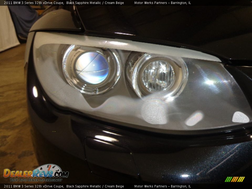 2011 BMW 3 Series 328i xDrive Coupe Black Sapphire Metallic / Cream Beige Photo #12