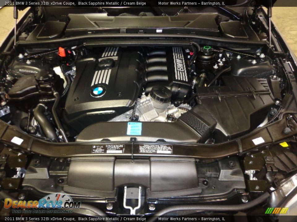 2011 BMW 3 Series 328i xDrive Coupe Black Sapphire Metallic / Cream Beige Photo #13