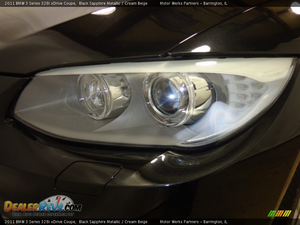 2011 BMW 3 Series 328i xDrive Coupe Black Sapphire Metallic / Cream Beige Photo #14