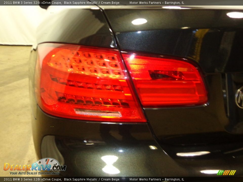 2011 BMW 3 Series 328i xDrive Coupe Black Sapphire Metallic / Cream Beige Photo #15