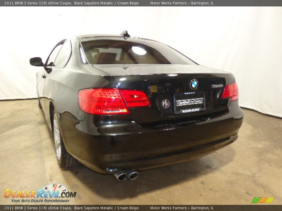 2011 BMW 3 Series 328i xDrive Coupe Black Sapphire Metallic / Cream Beige Photo #18