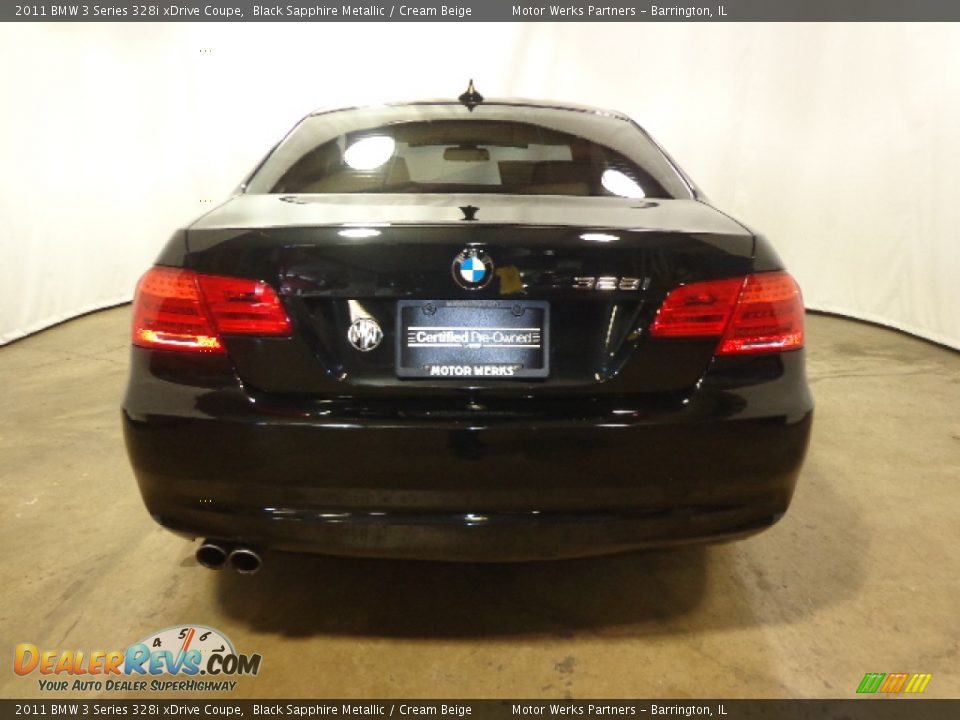 2011 BMW 3 Series 328i xDrive Coupe Black Sapphire Metallic / Cream Beige Photo #19