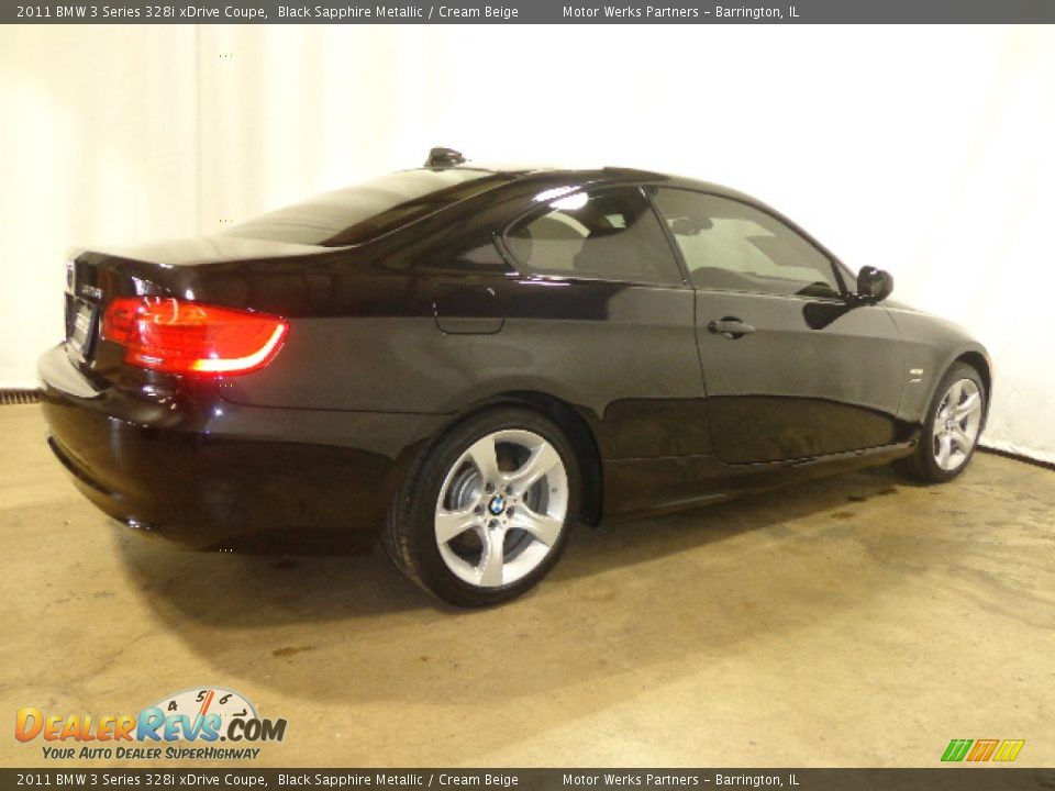 2011 BMW 3 Series 328i xDrive Coupe Black Sapphire Metallic / Cream Beige Photo #21