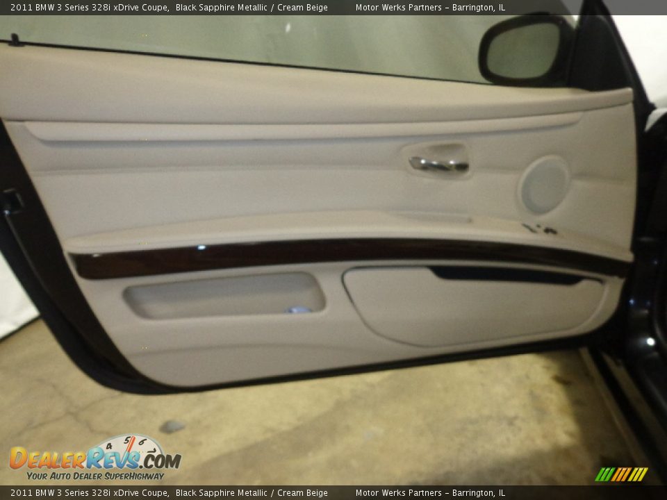 2011 BMW 3 Series 328i xDrive Coupe Black Sapphire Metallic / Cream Beige Photo #22