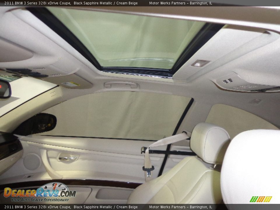 2011 BMW 3 Series 328i xDrive Coupe Black Sapphire Metallic / Cream Beige Photo #24