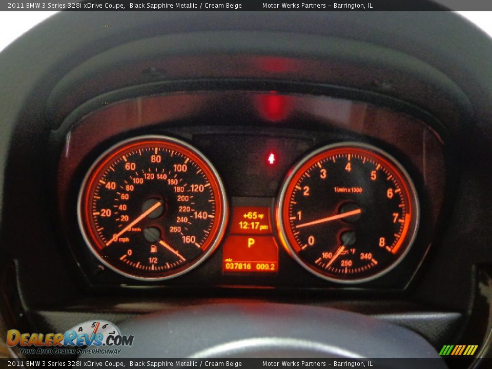 2011 BMW 3 Series 328i xDrive Coupe Black Sapphire Metallic / Cream Beige Photo #26