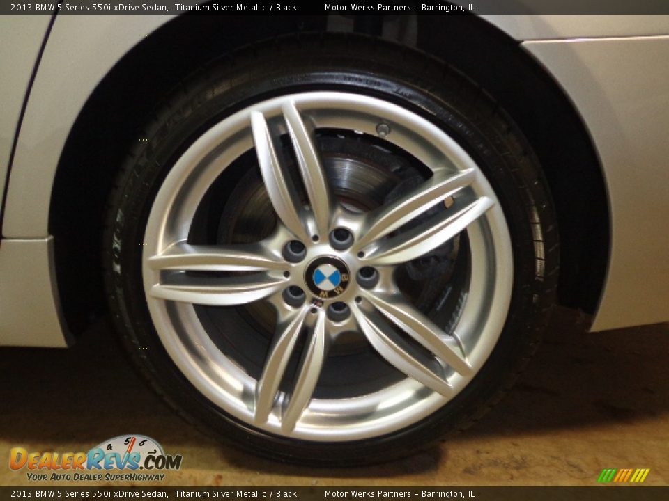 2013 BMW 5 Series 550i xDrive Sedan Titanium Silver Metallic / Black Photo #21