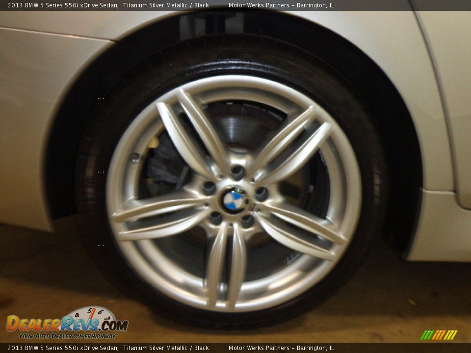 2013 BMW 5 Series 550i xDrive Sedan Titanium Silver Metallic / Black Photo #22