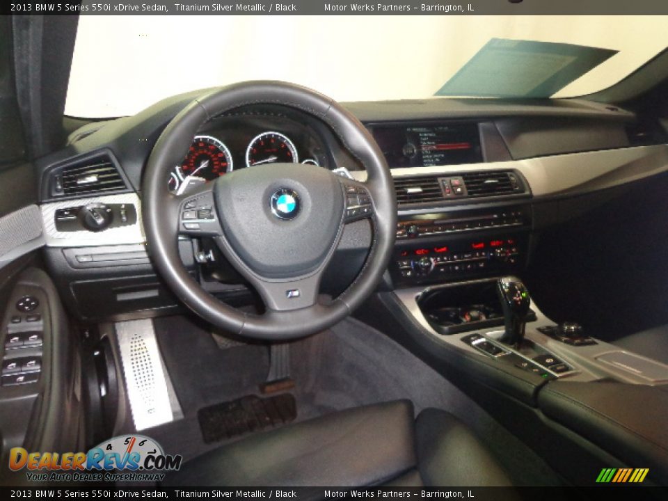 2013 BMW 5 Series 550i xDrive Sedan Titanium Silver Metallic / Black Photo #34