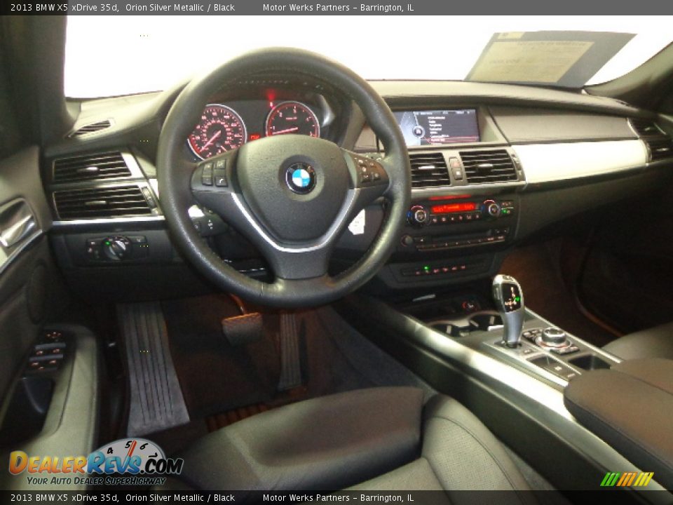 2013 BMW X5 xDrive 35d Orion Silver Metallic / Black Photo #26