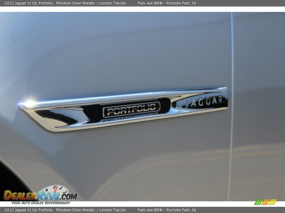 2012 Jaguar XJ XJL Portfolio Rhodium Silver Metallic / London Tan/Jet Photo #33