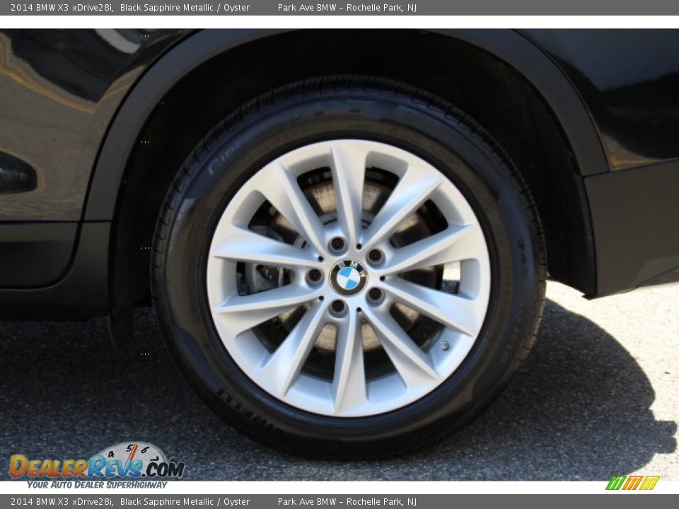2014 BMW X3 xDrive28i Black Sapphire Metallic / Oyster Photo #31
