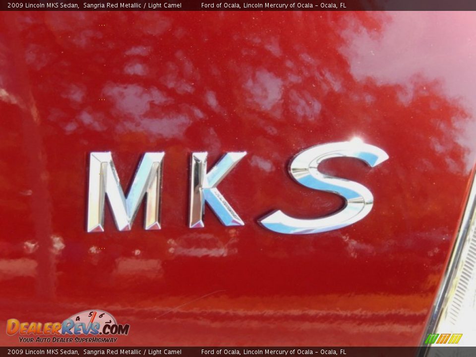 2009 Lincoln MKS Sedan Sangria Red Metallic / Light Camel Photo #9
