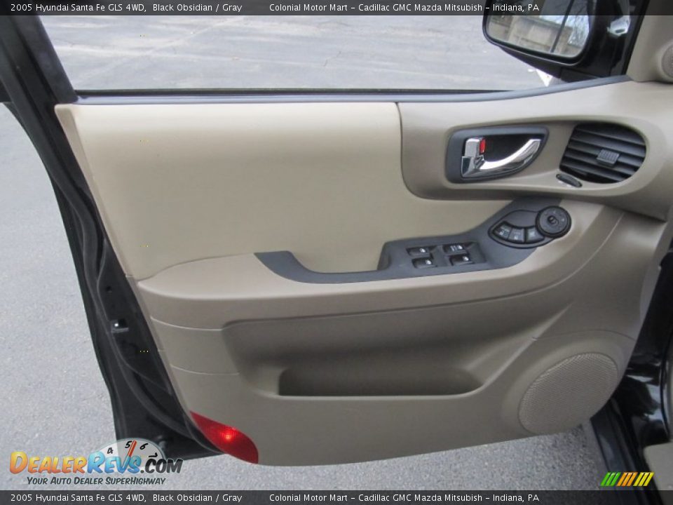 2005 Hyundai Santa Fe GLS 4WD Black Obsidian / Gray Photo #12