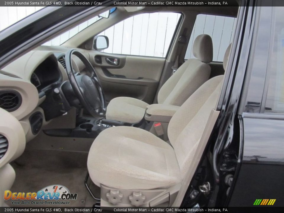 2005 Hyundai Santa Fe GLS 4WD Black Obsidian / Gray Photo #13