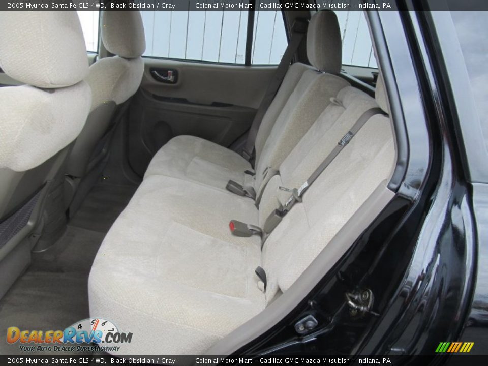 2005 Hyundai Santa Fe GLS 4WD Black Obsidian / Gray Photo #14