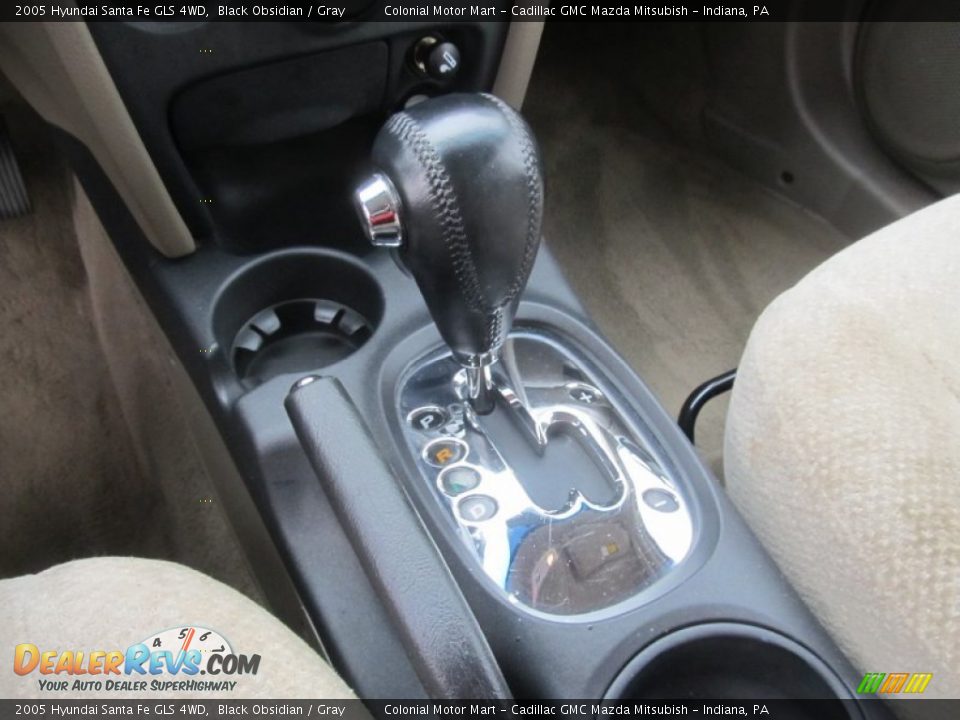 2005 Hyundai Santa Fe GLS 4WD Black Obsidian / Gray Photo #16