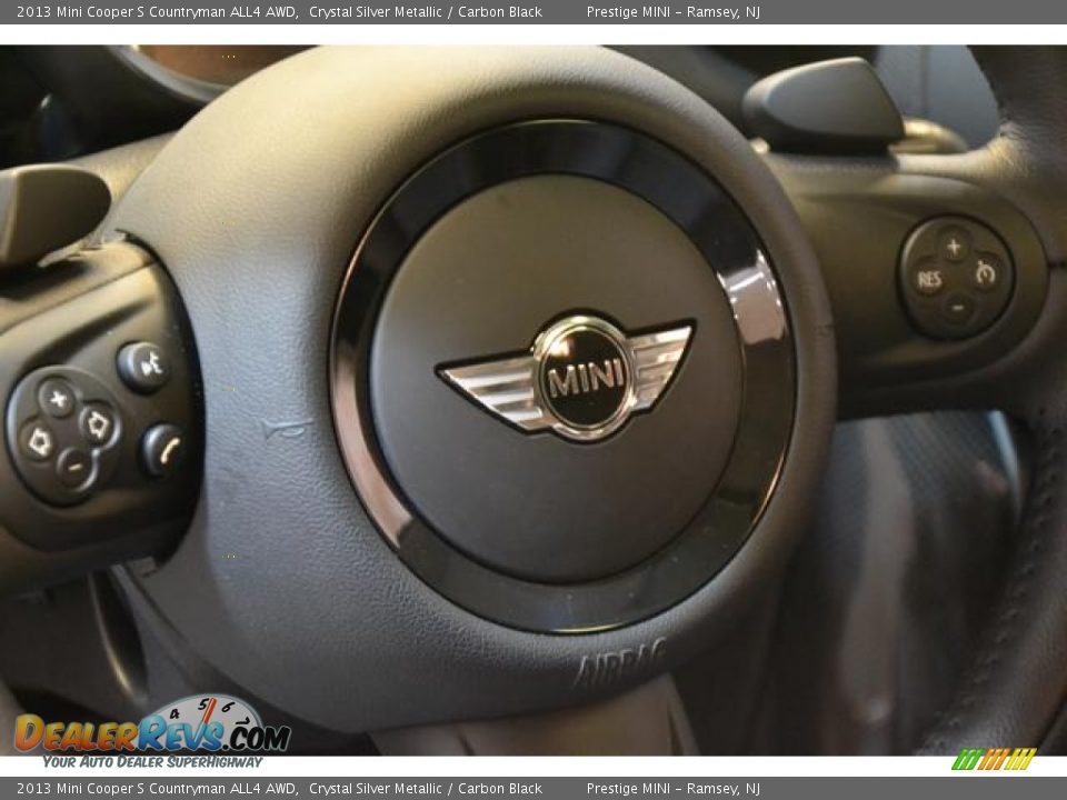 2013 Mini Cooper S Countryman ALL4 AWD Crystal Silver Metallic / Carbon Black Photo #30