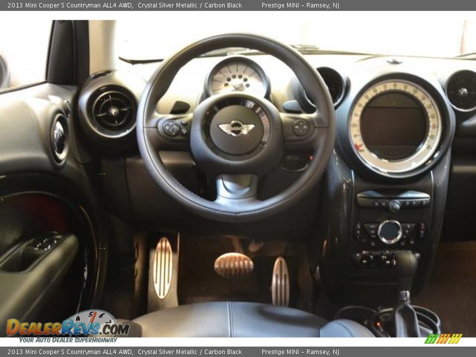 2013 Mini Cooper S Countryman ALL4 AWD Crystal Silver Metallic / Carbon Black Photo #35