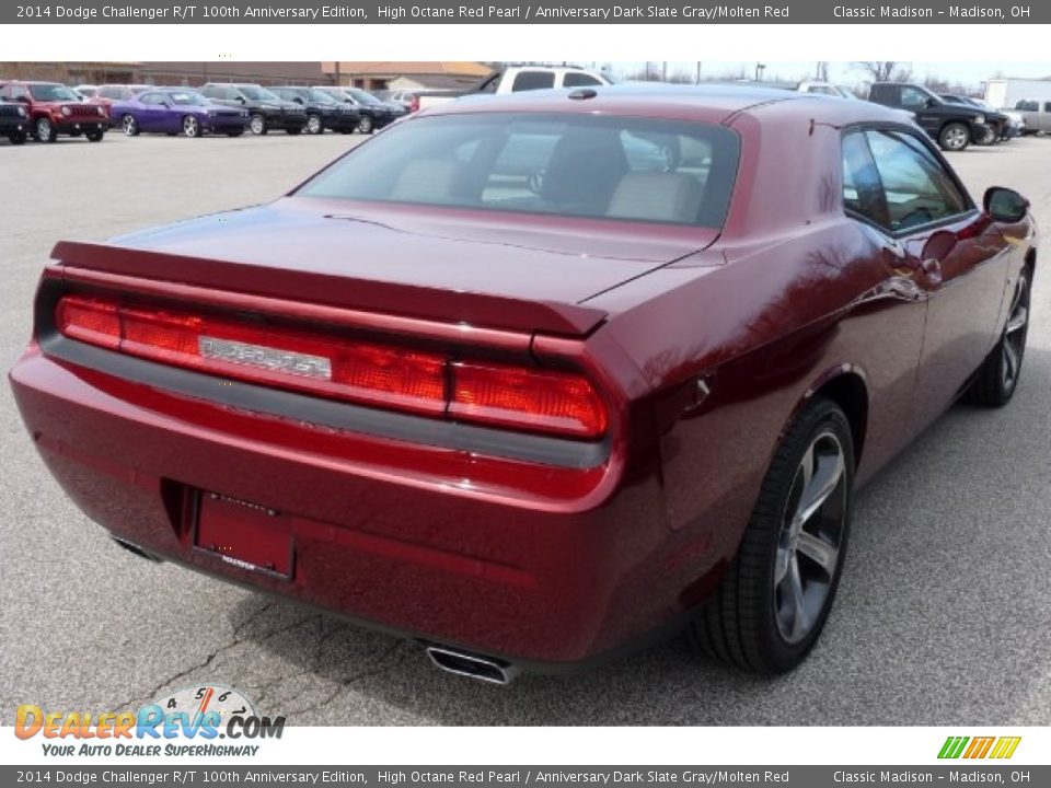 2014 Dodge Challenger R/T 100th Anniversary Edition High Octane Red Pearl / Anniversary Dark Slate Gray/Molten Red Photo #4