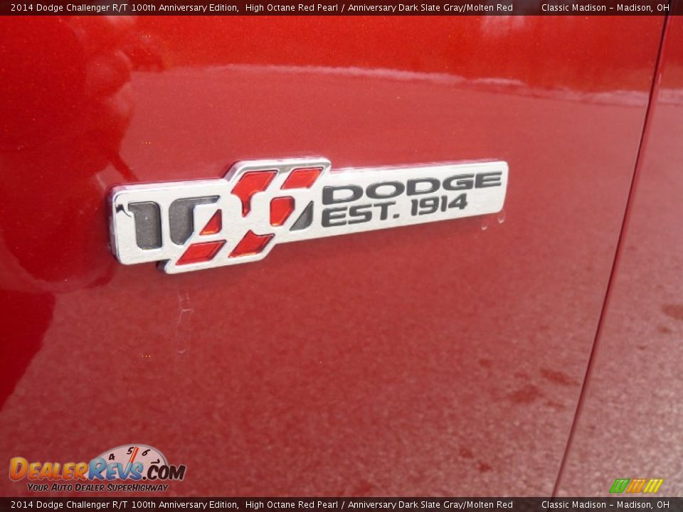 2014 Dodge Challenger R/T 100th Anniversary Edition High Octane Red Pearl / Anniversary Dark Slate Gray/Molten Red Photo #7