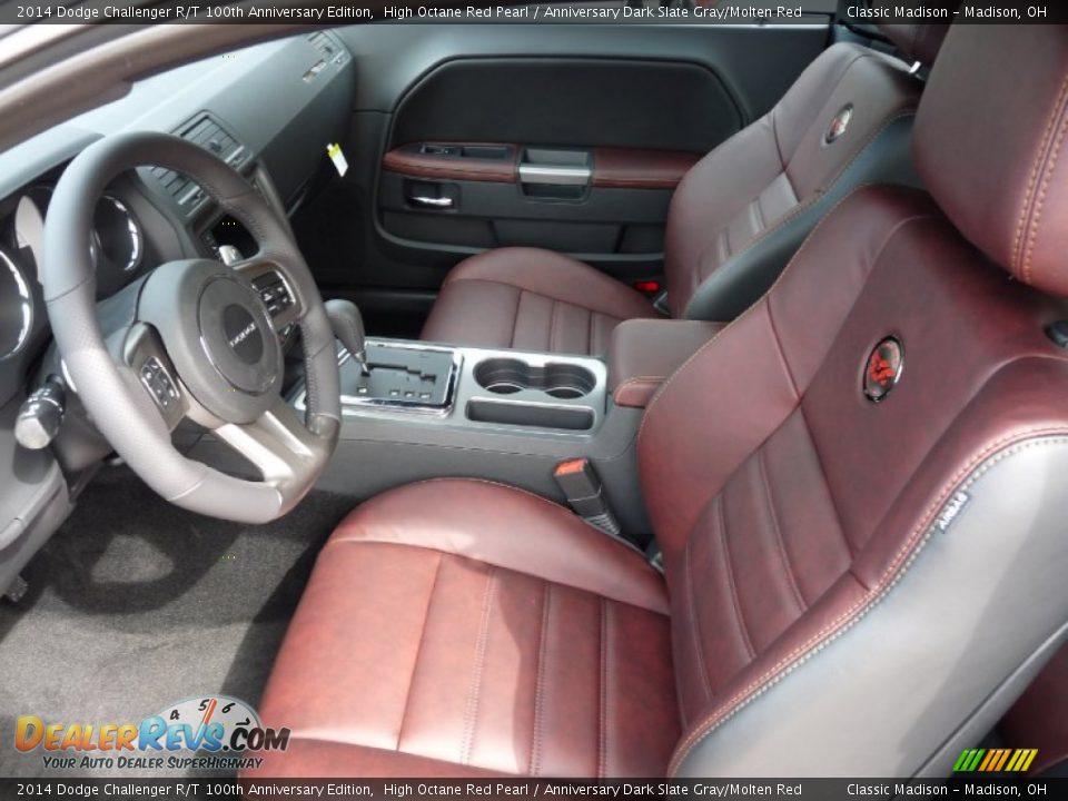 Anniversary Dark Slate Gray/Molten Red Interior - 2014 Dodge Challenger R/T 100th Anniversary Edition Photo #8