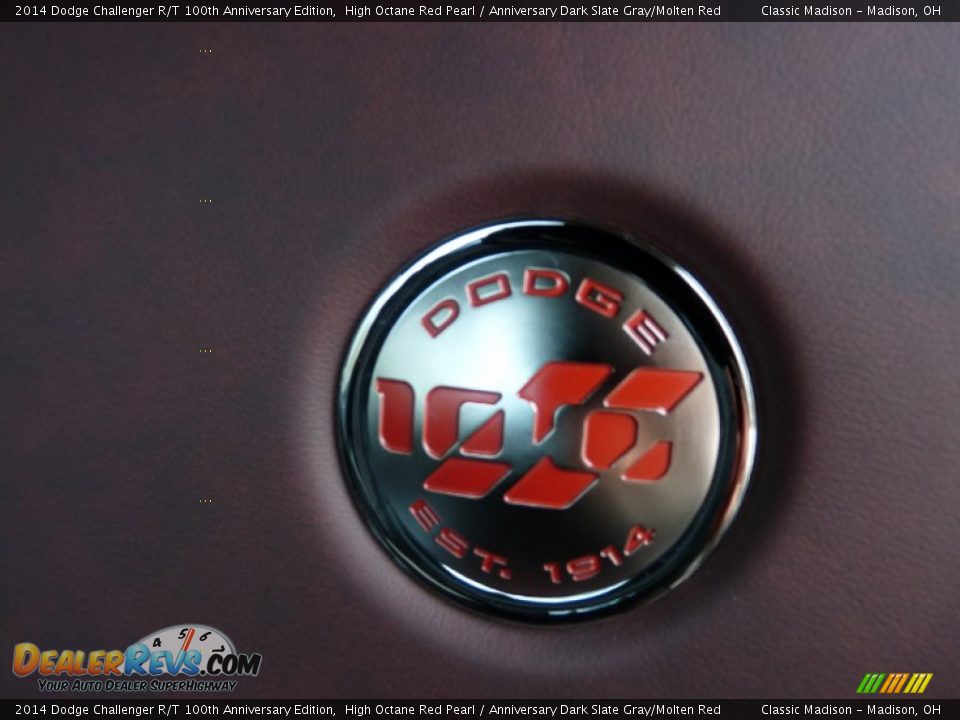 2014 Dodge Challenger R/T 100th Anniversary Edition High Octane Red Pearl / Anniversary Dark Slate Gray/Molten Red Photo #9