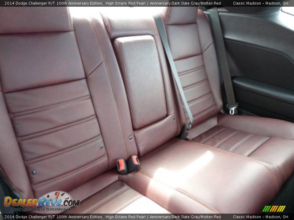 Rear Seat of 2014 Dodge Challenger R/T 100th Anniversary Edition Photo #21