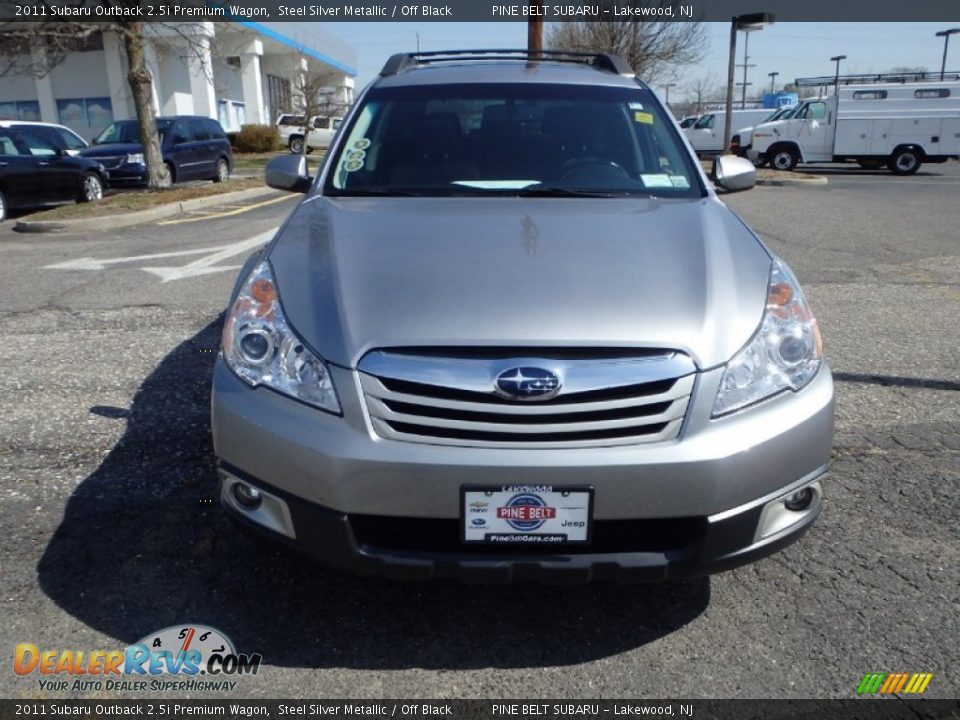 2011 Subaru Outback 2.5i Premium Wagon Steel Silver Metallic / Off Black Photo #2