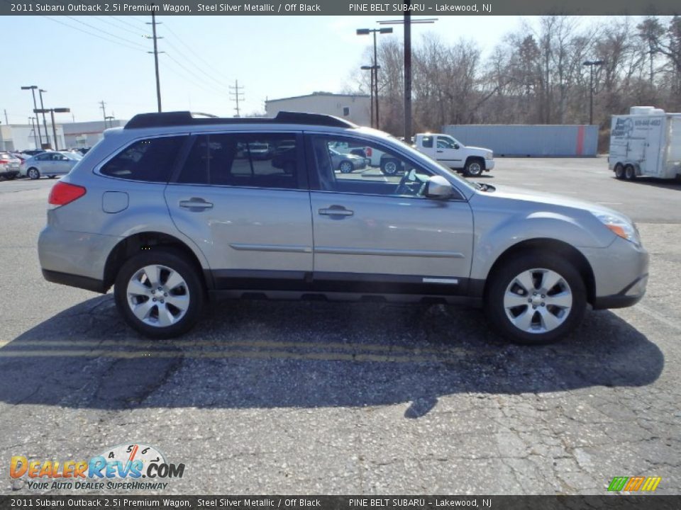 2011 Subaru Outback 2.5i Premium Wagon Steel Silver Metallic / Off Black Photo #4