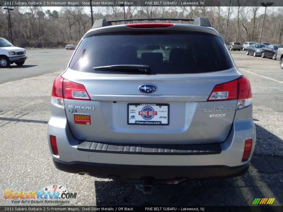 2011 Subaru Outback 2.5i Premium Wagon Steel Silver Metallic / Off Black Photo #8