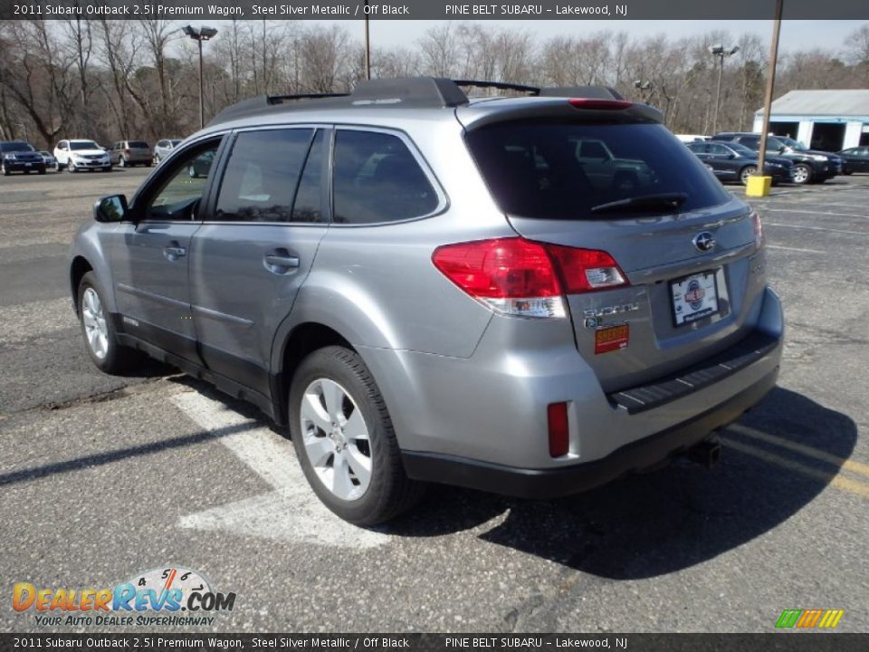 2011 Subaru Outback 2.5i Premium Wagon Steel Silver Metallic / Off Black Photo #9