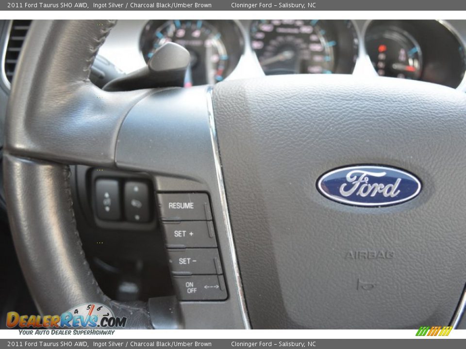2011 Ford Taurus SHO AWD Ingot Silver / Charcoal Black/Umber Brown Photo #23