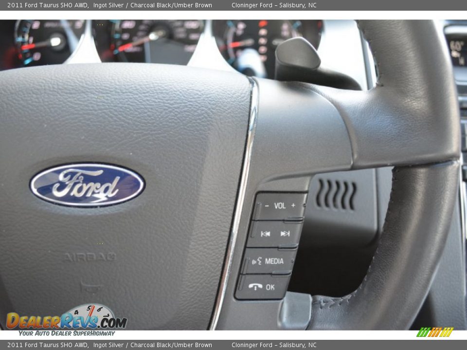 2011 Ford Taurus SHO AWD Ingot Silver / Charcoal Black/Umber Brown Photo #24