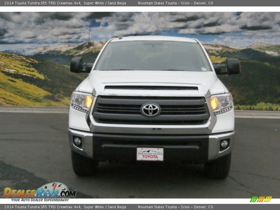 2014 Toyota Tundra SR5 TRD Crewmax 4x4 Super White / Sand Beige Photo #2