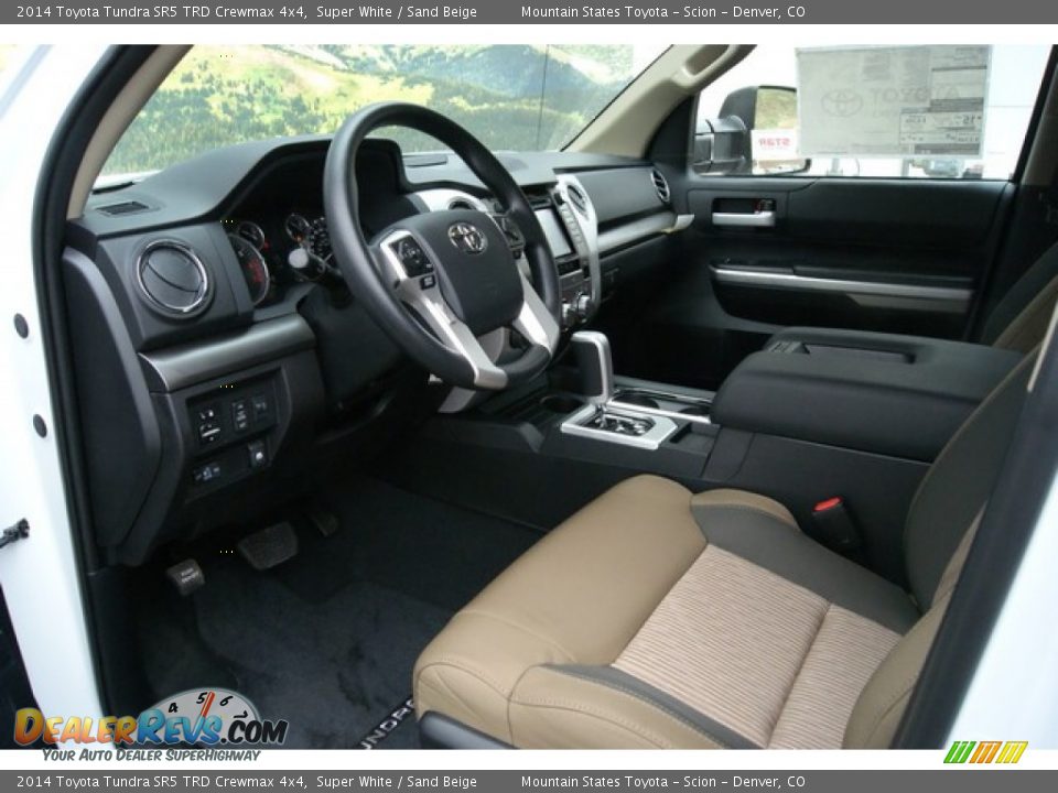 2014 Toyota Tundra SR5 TRD Crewmax 4x4 Super White / Sand Beige Photo #5