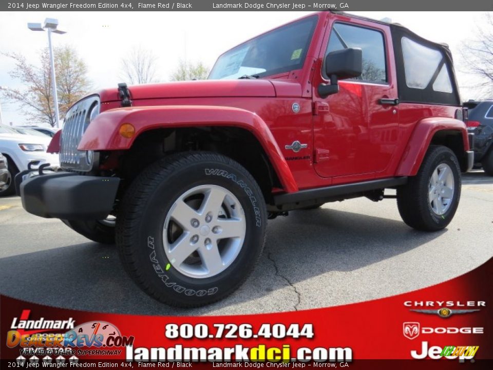 2014 Jeep Wrangler Freedom Edition 4x4 Flame Red / Black Photo #1