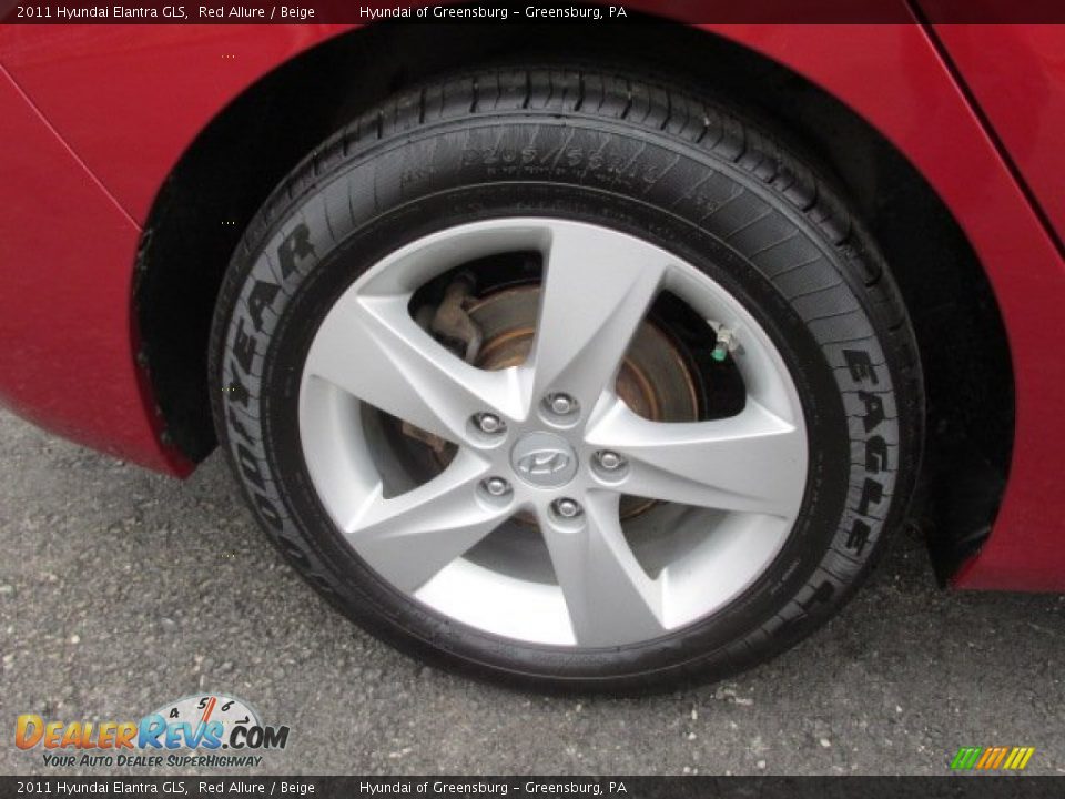 2011 Hyundai Elantra GLS Red Allure / Beige Photo #3