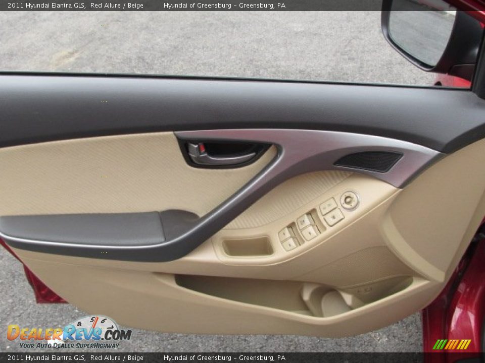 2011 Hyundai Elantra GLS Red Allure / Beige Photo #11