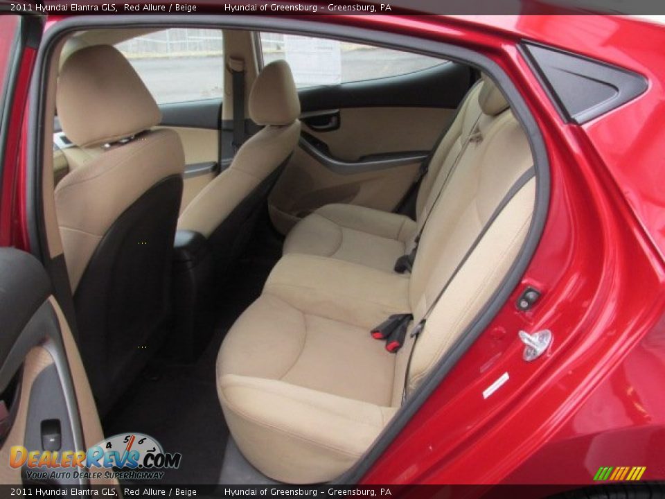 2011 Hyundai Elantra GLS Red Allure / Beige Photo #18